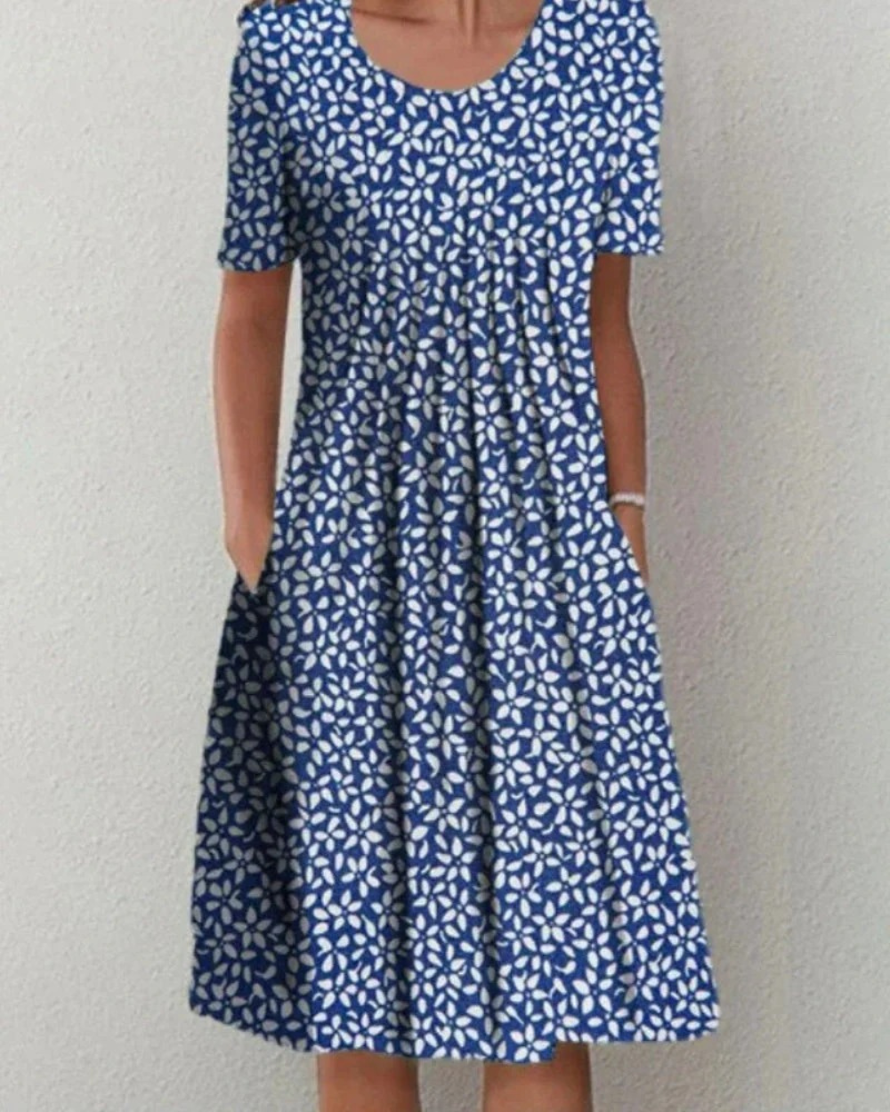 Marlene | Damen Blumen Kurzarm Midikleid
