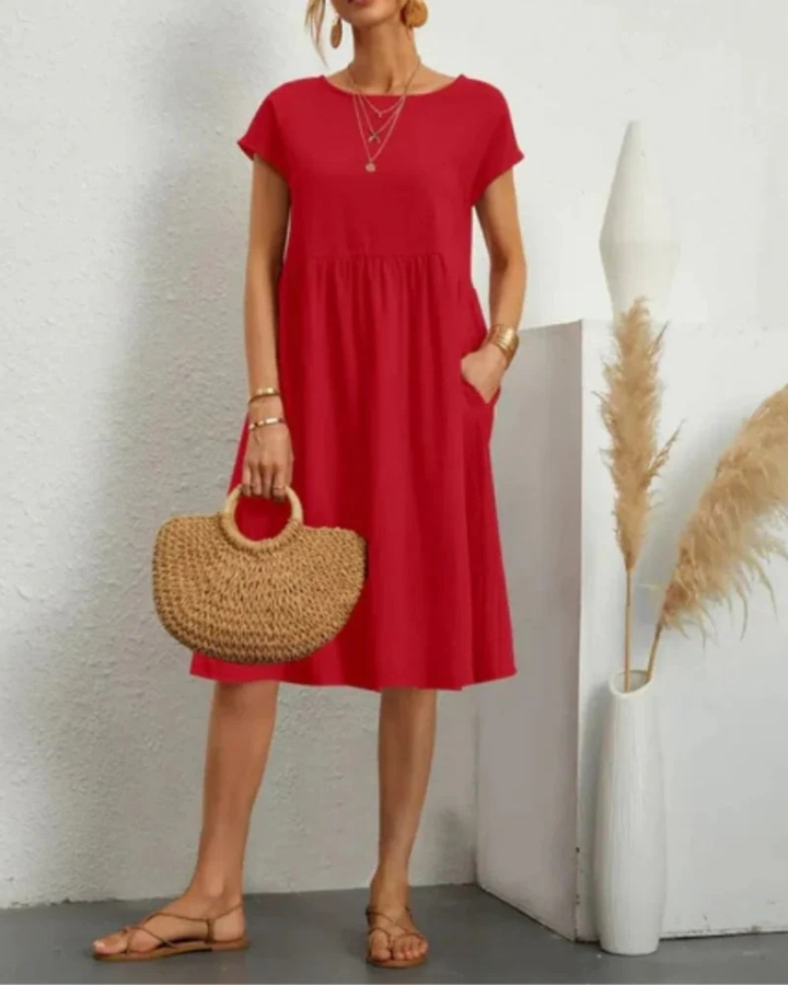 Marlene | Damen Elegantes Midi Sommerkleid