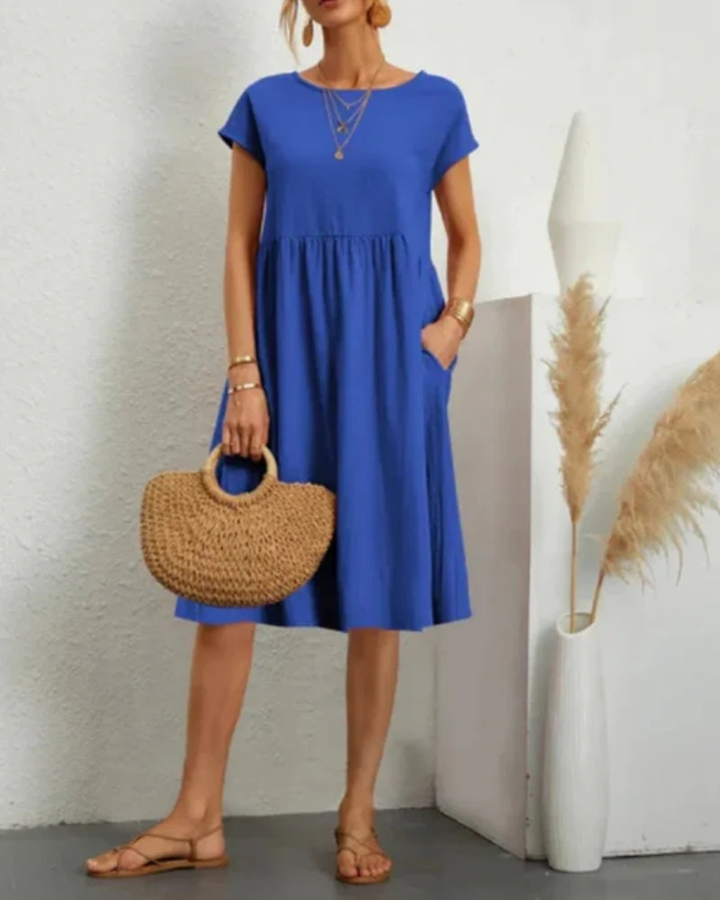 Marlene | Damen Elegantes Midi Sommerkleid