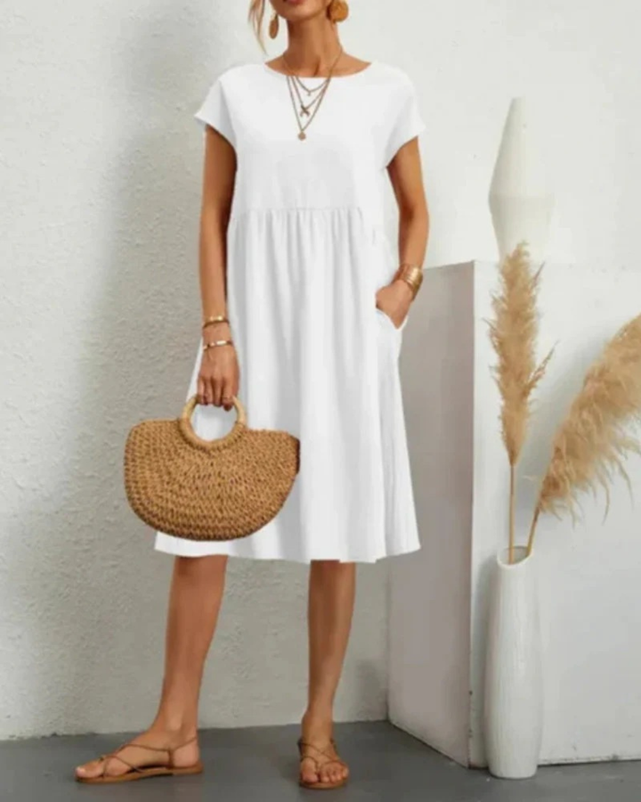 Marlene | Damen Elegantes Midi Sommerkleid