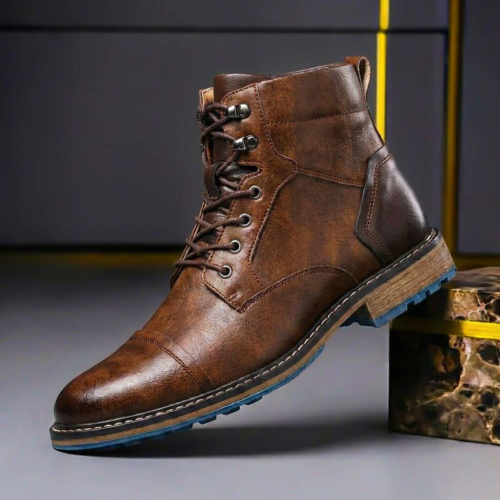 Mateo | Herren Zweifarbige Leder Stiefel