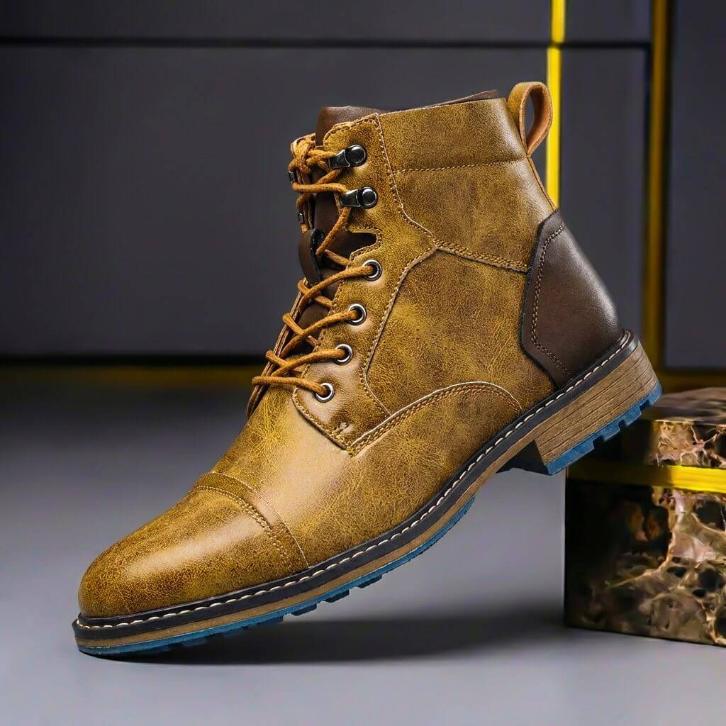 Mateo | Herren Zweifarbige Leder Stiefel