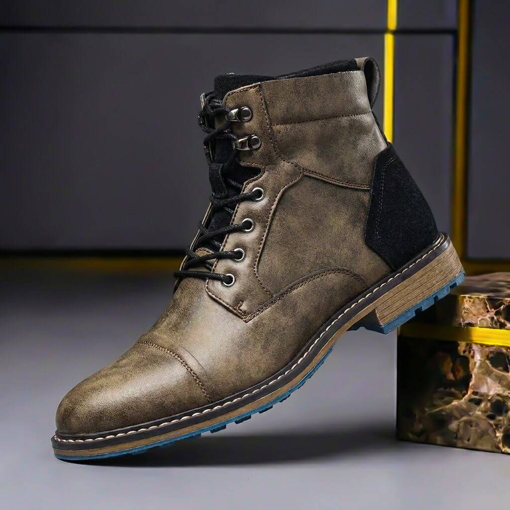 Mateo | Herren Zweifarbige Leder Stiefel