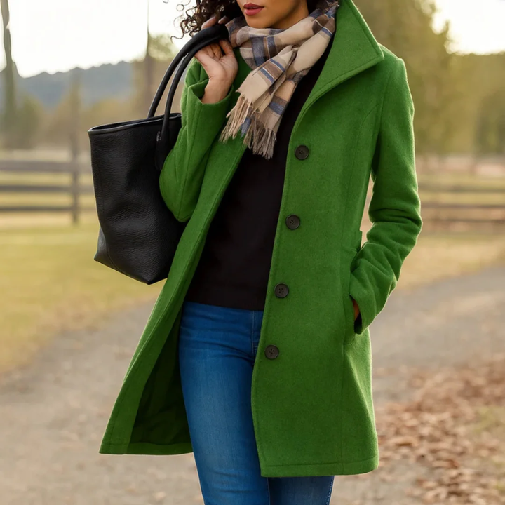 Mathilda | Langer Trenchcoat mit Knopfleiste