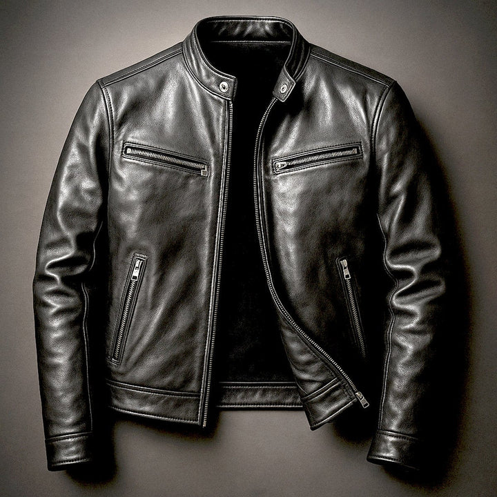 Maximilian | Herren Gesteppte Bikerjacke Echtleder