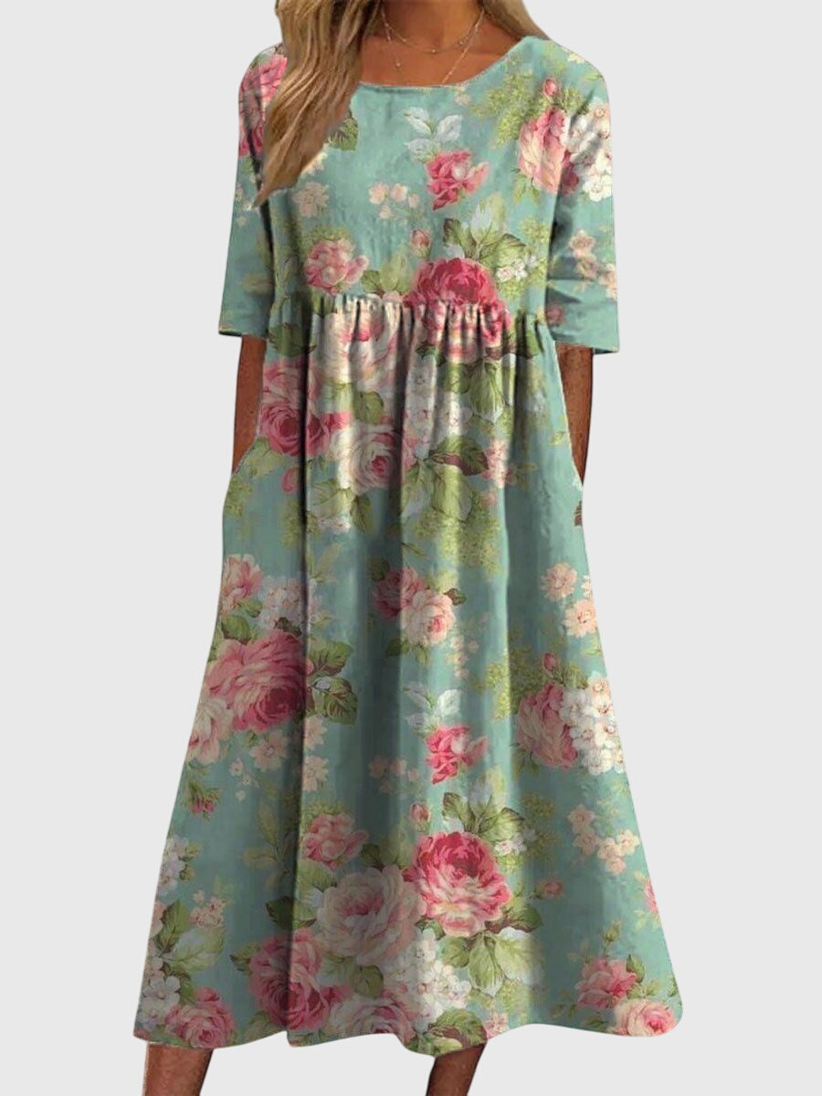 Mila | Damen Fließendes Elegantes Kleid