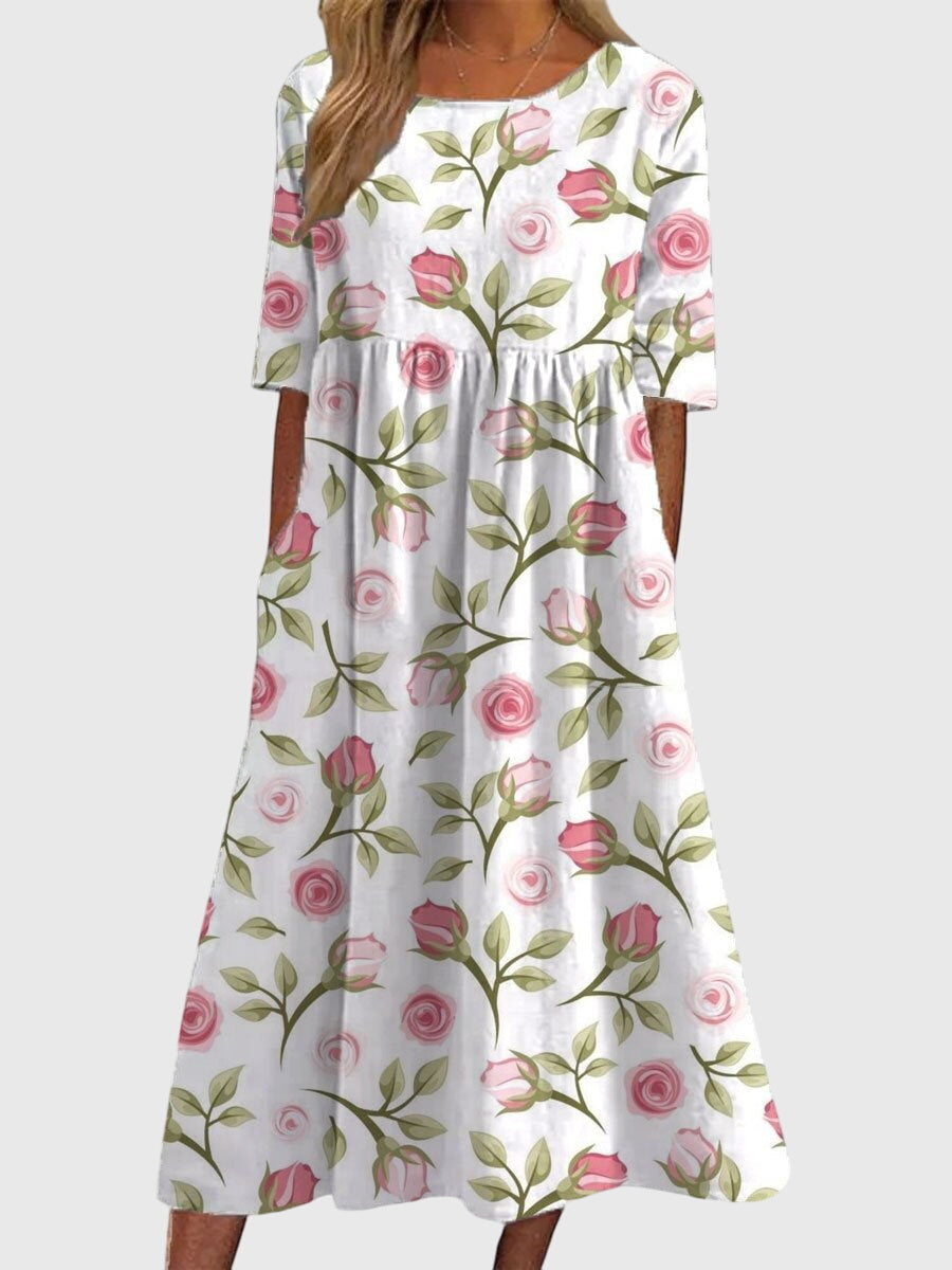 Mila | Damen Fließendes Elegantes Kleid