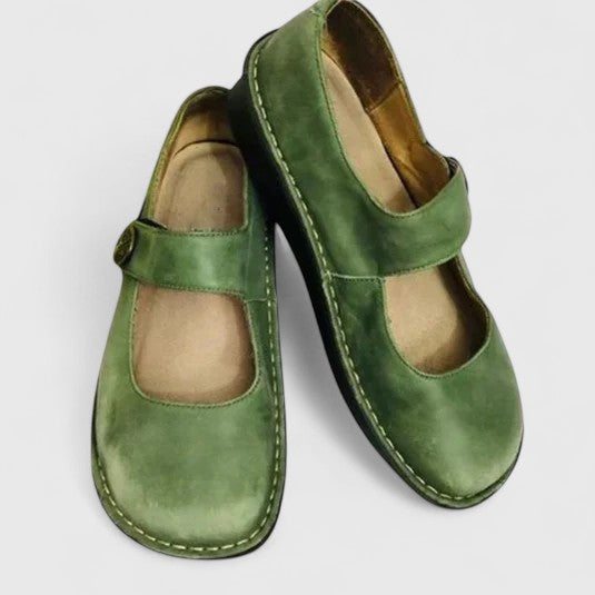 Mila | Damen Mary Jane Schuhe mit Klettverschluss