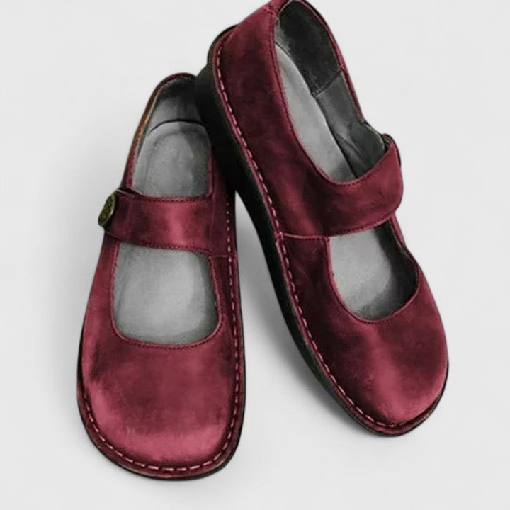 Mila | Damen Mary Jane Schuhe mit Klettverschluss