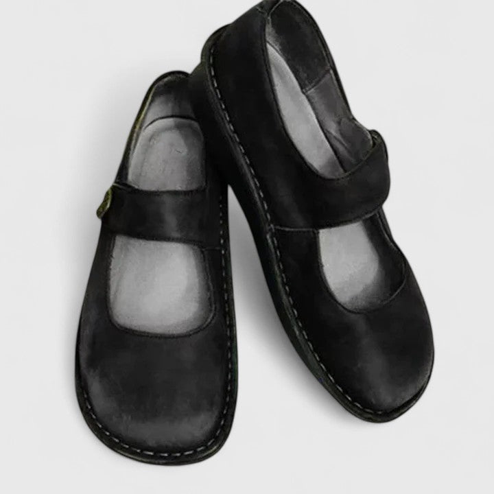 Mila | Damen Mary Jane Schuhe mit Klettverschluss