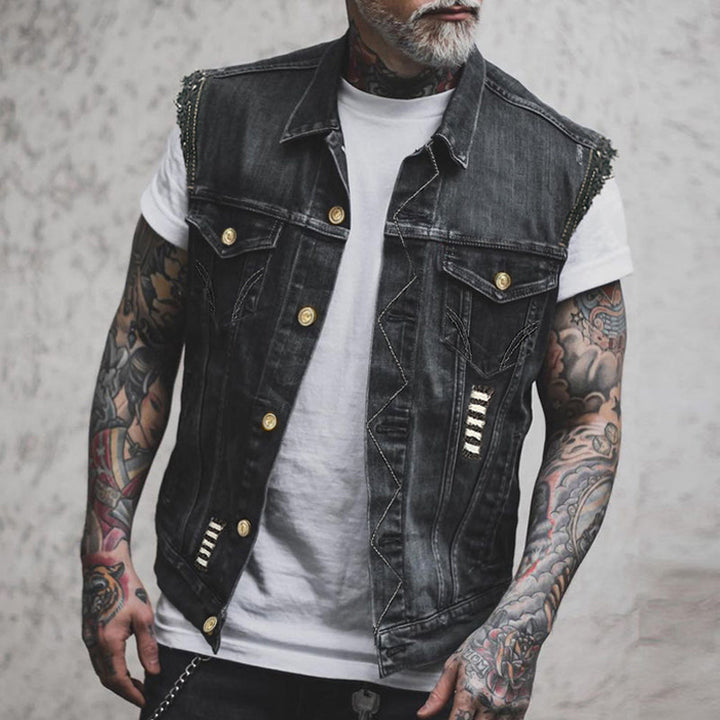 Milan | Herren Ärmellose Denim Weste