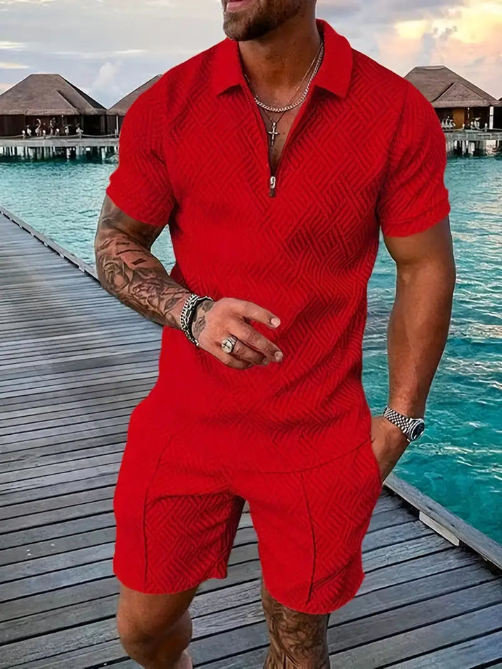 Nico | Herren Sommerliches Polo-Shorts-Set