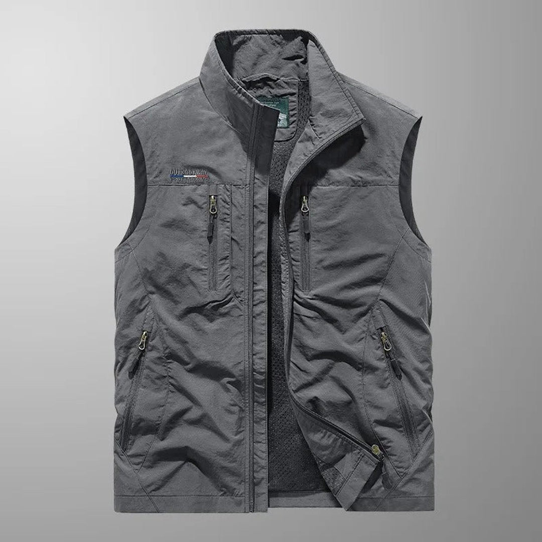Niklas | Herren Ärmellose Cargo Gilet mit Reißverschluss