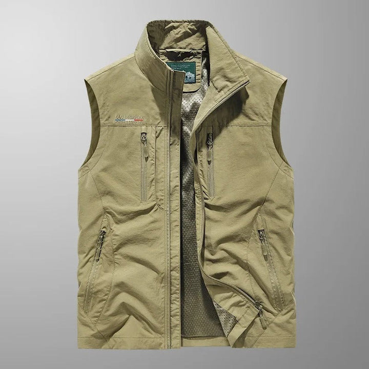 Niklas | Herren Ärmellose Cargo Gilet mit Reißverschluss
