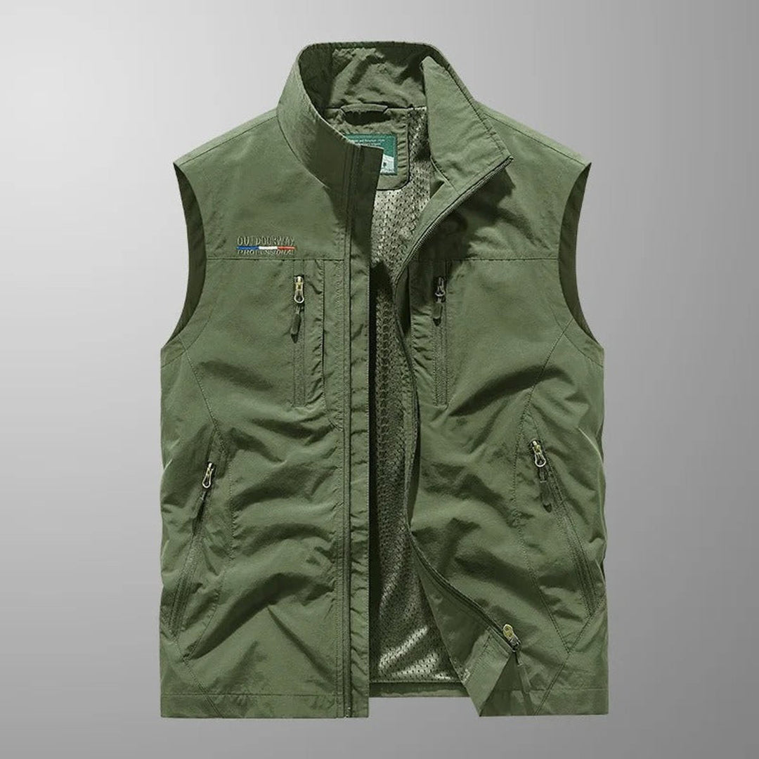 Niklas | Herren Ärmellose Cargo Gilet mit Reißverschluss