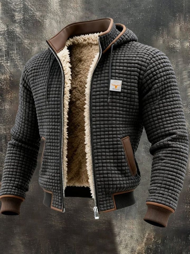 Niklas | Herren Steppjacke Fleecefutter Kapuze