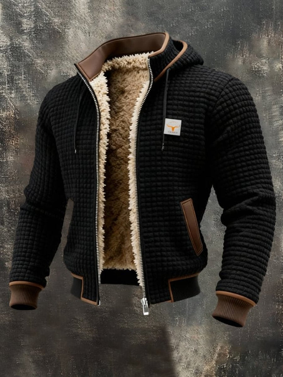Niklas | Herren Steppjacke Fleecefutter Kapuze