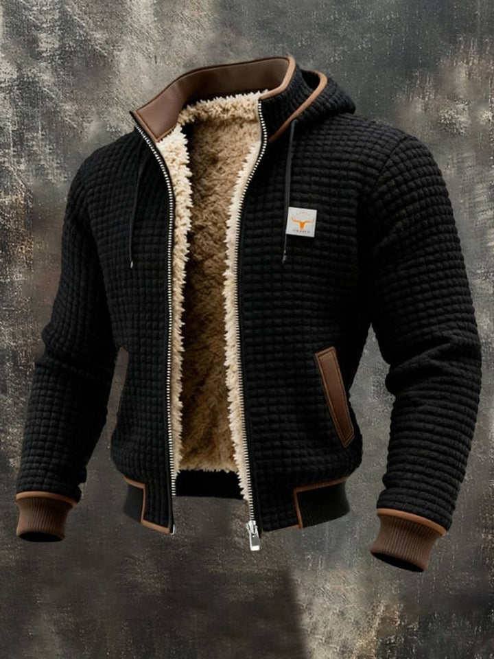 Niklas | Herren Steppjacke Fleecefutter Kapuze