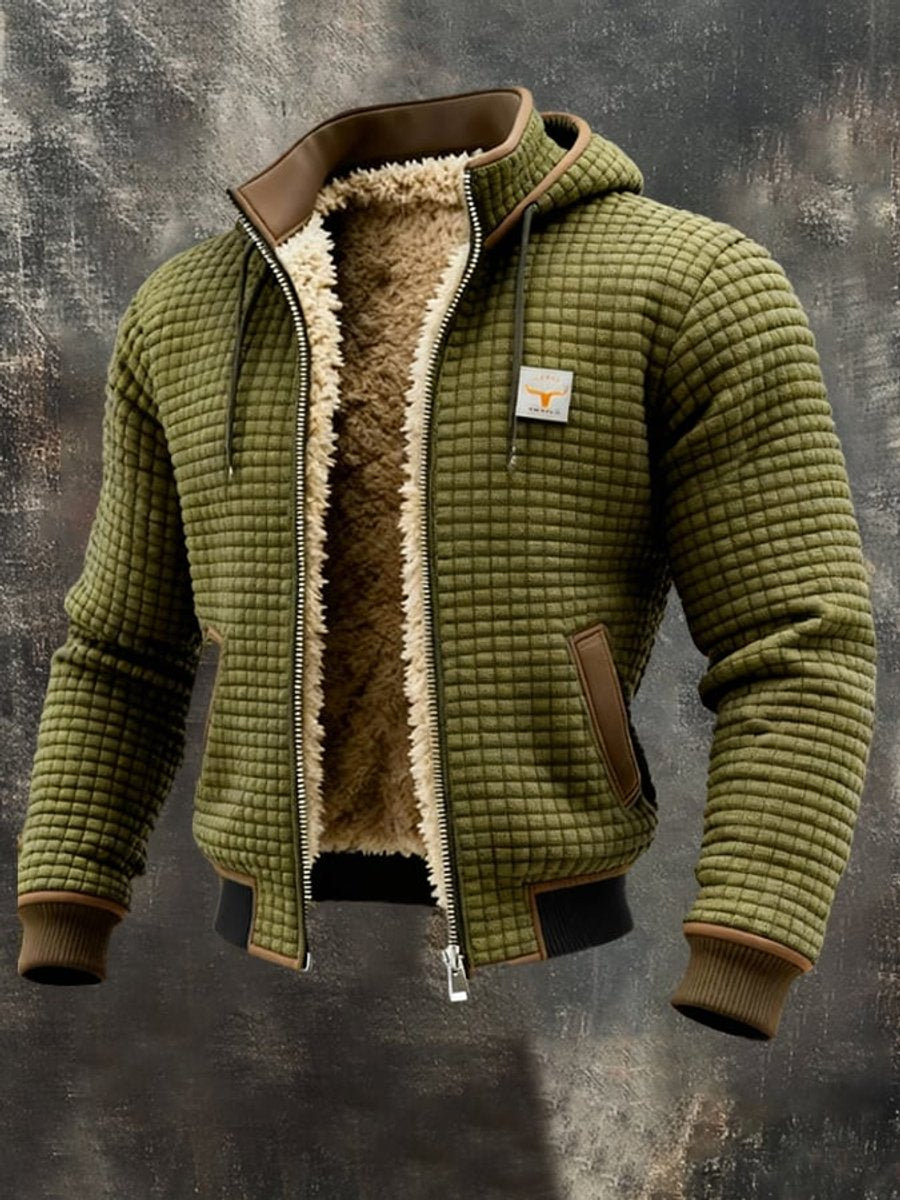 Niklas | Herren Steppjacke Fleecefutter Kapuze