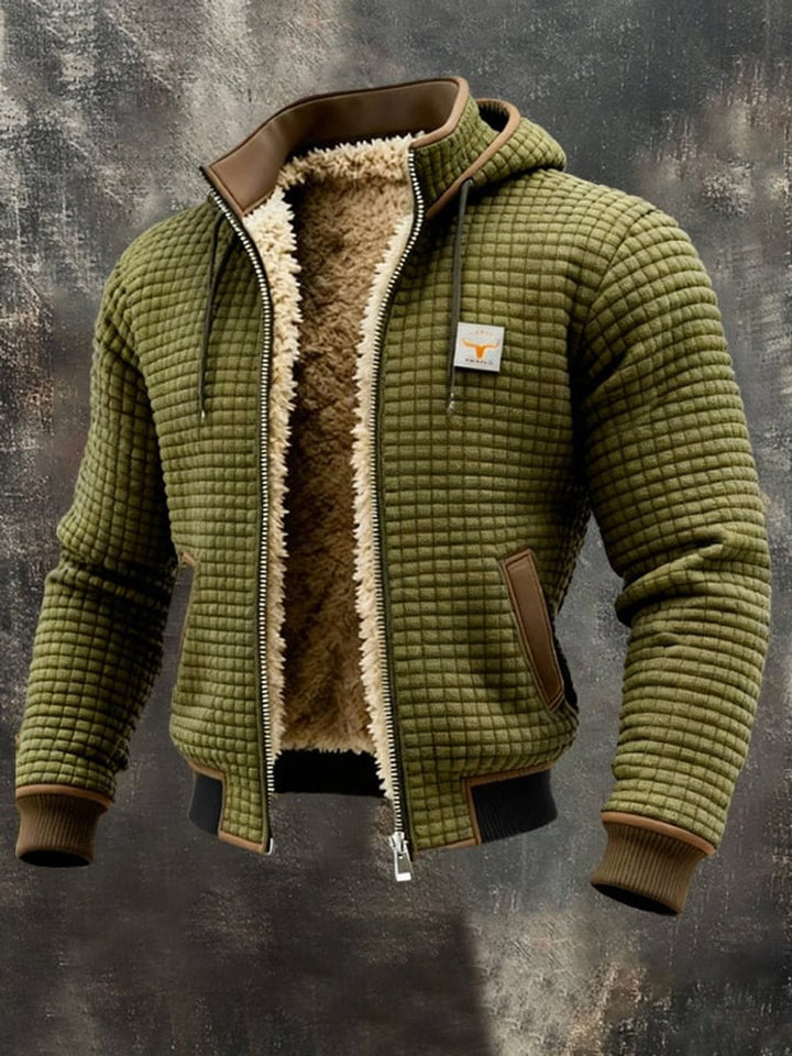 Niklas | Herren Steppjacke Fleecefutter Kapuze