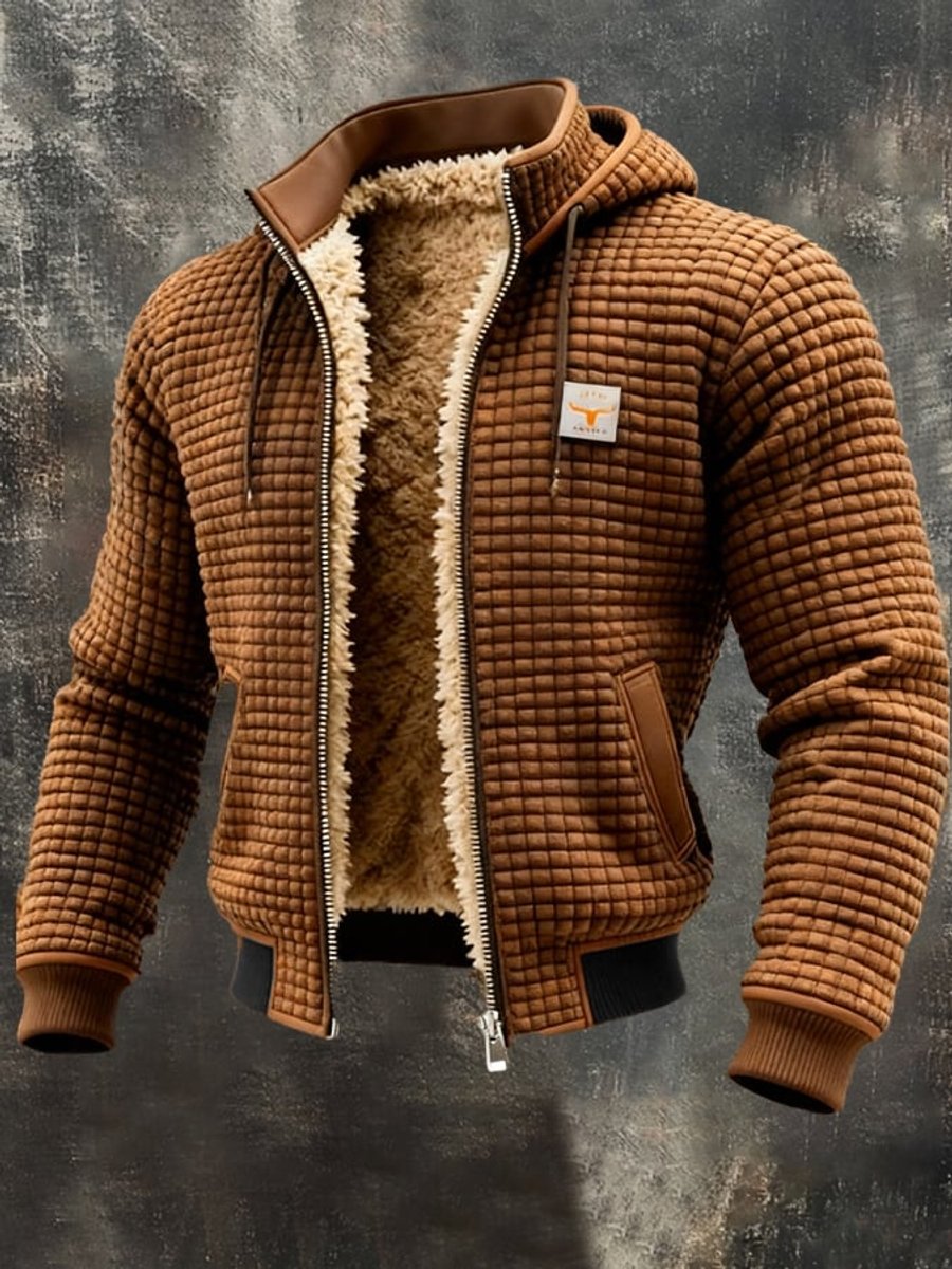 Niklas | Herren Steppjacke Fleecefutter Kapuze