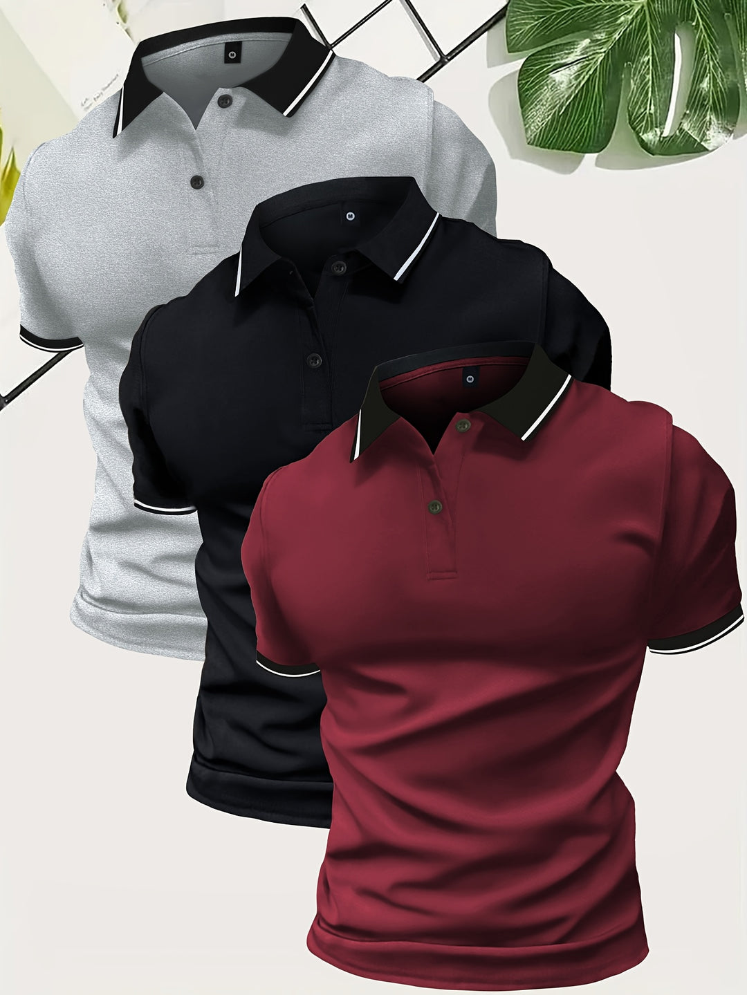 Noah | Herren Kurzarm Poloshirt Dreier-Set