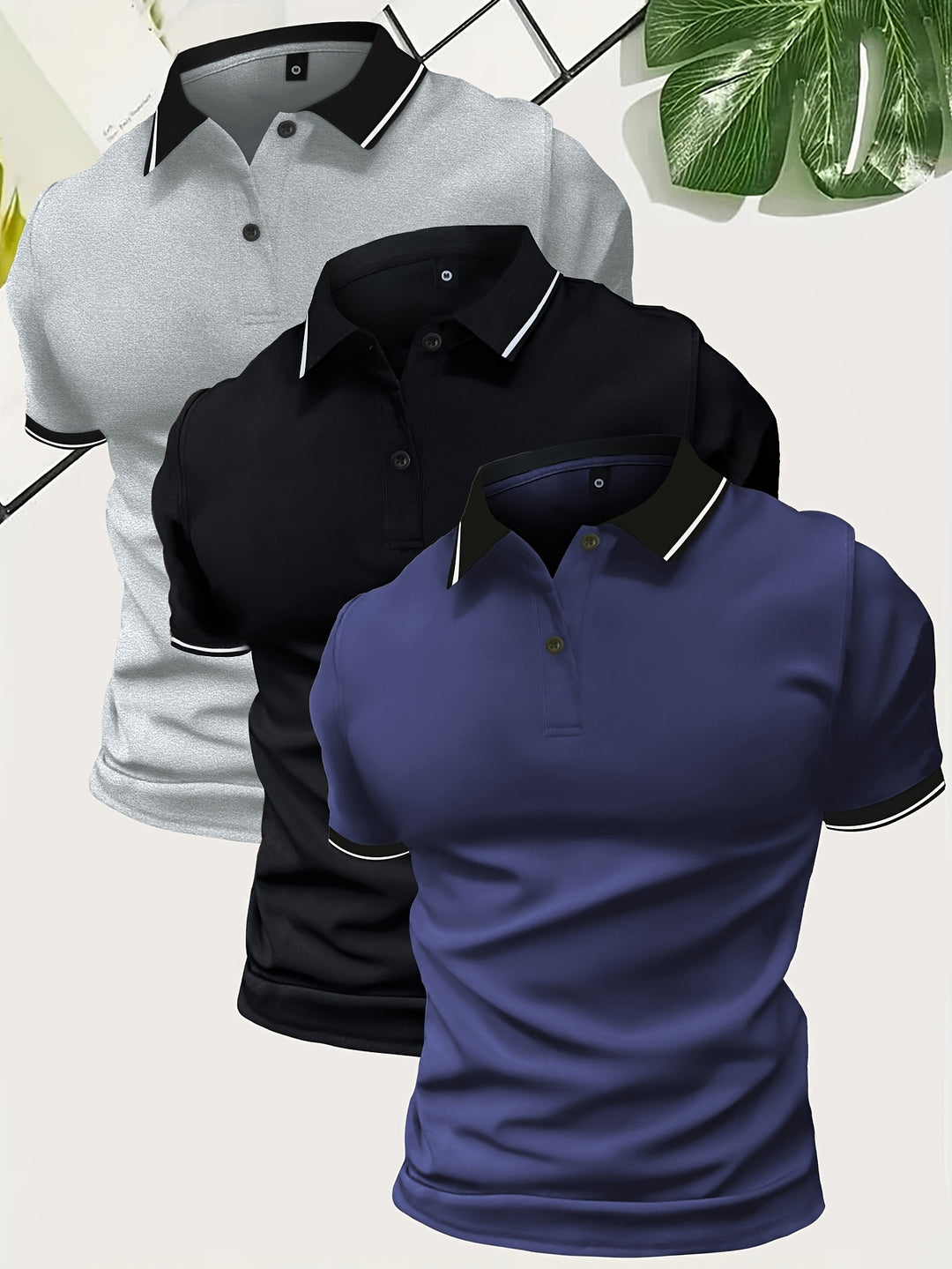 Noah | Herren Kurzarm Poloshirt Dreier-Set