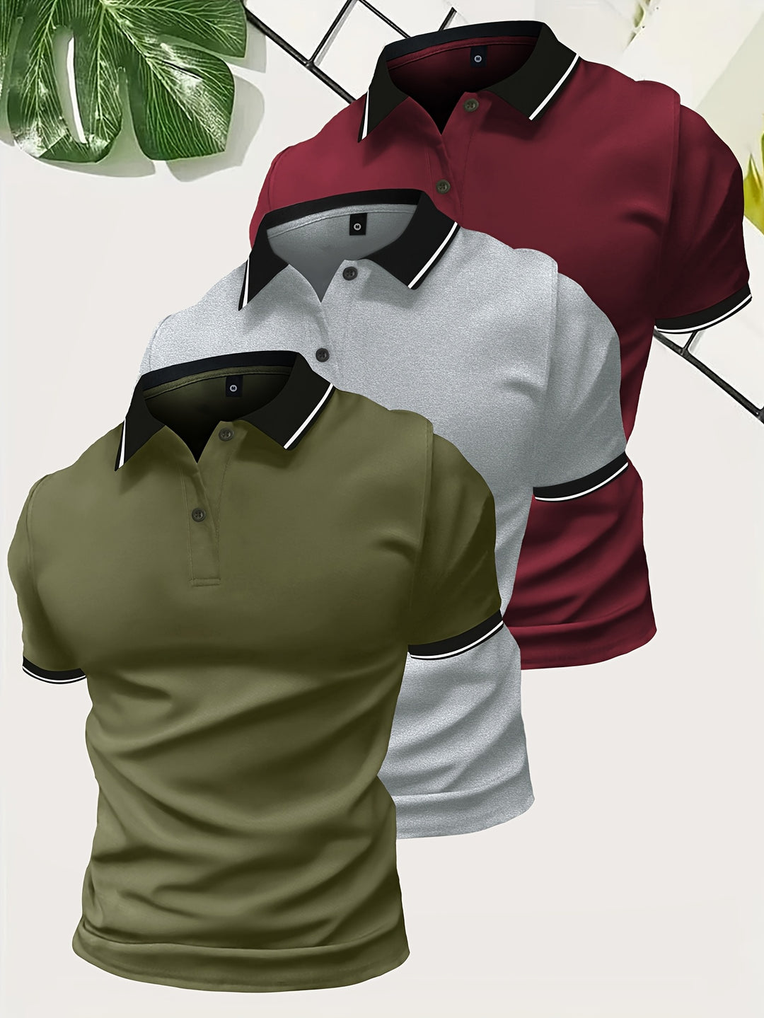 Noah | Herren Kurzarm Poloshirt Dreier-Set