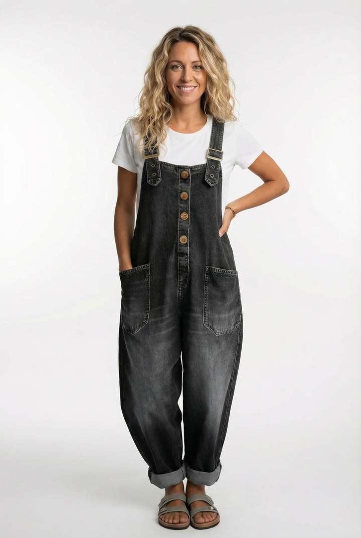 Noelia | Verstellbarer Denim Latzoverall