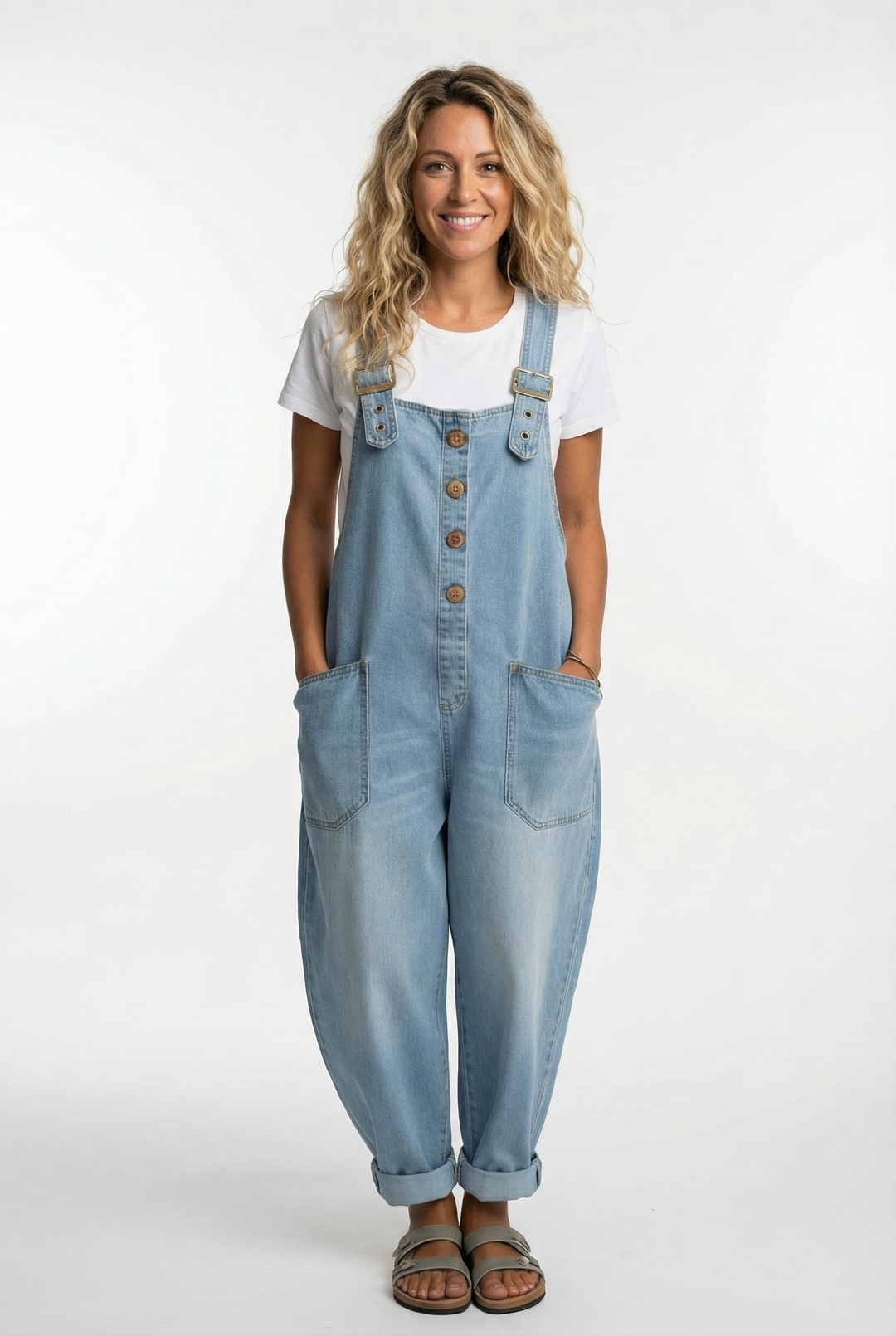 Noelia | Verstellbarer Denim Latzoverall