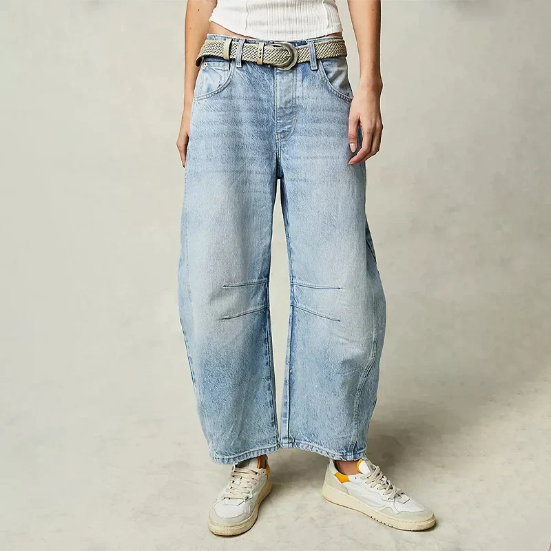 Nora | Damen Barrel-Leg High-Waist Jeans