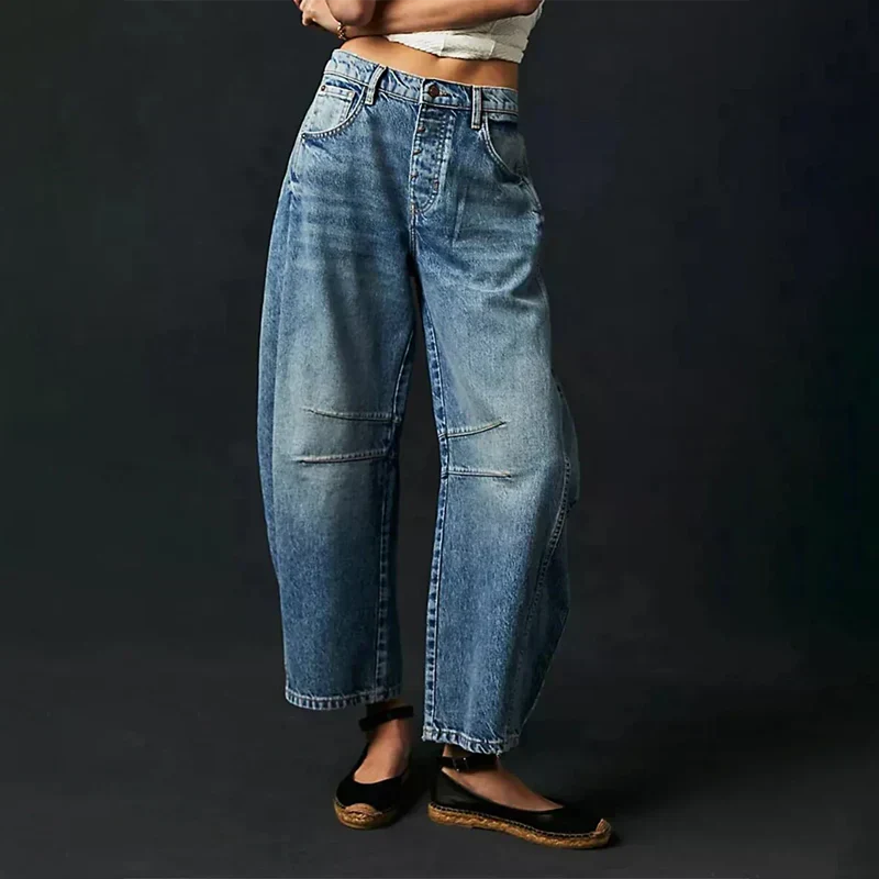 Nora | Damen Barrel-Leg High-Waist Jeans