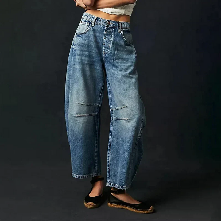 Nora | Damen Barrel-Leg High-Waist Jeans