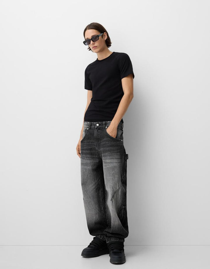 Ole | Herren Weite Carpenter Jeans Used-Optik