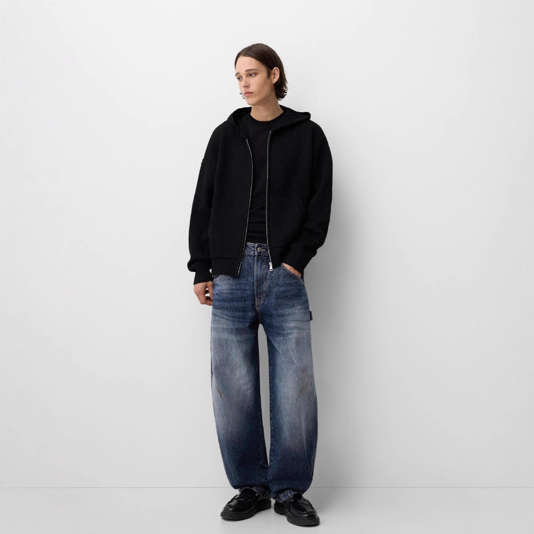 Ole | Herren Weite Carpenter Jeans Used-Optik