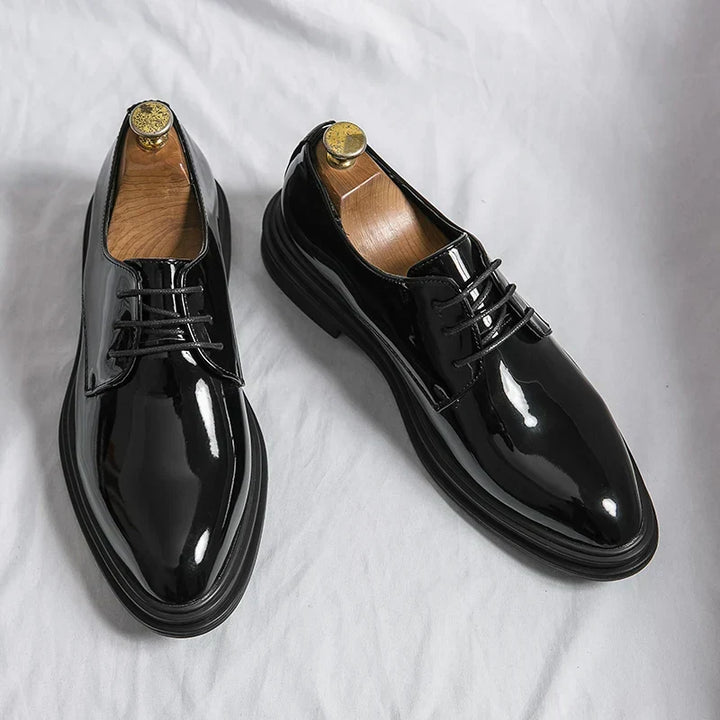 Oliver | Herren Glänzende Schnür Derby Schuhe