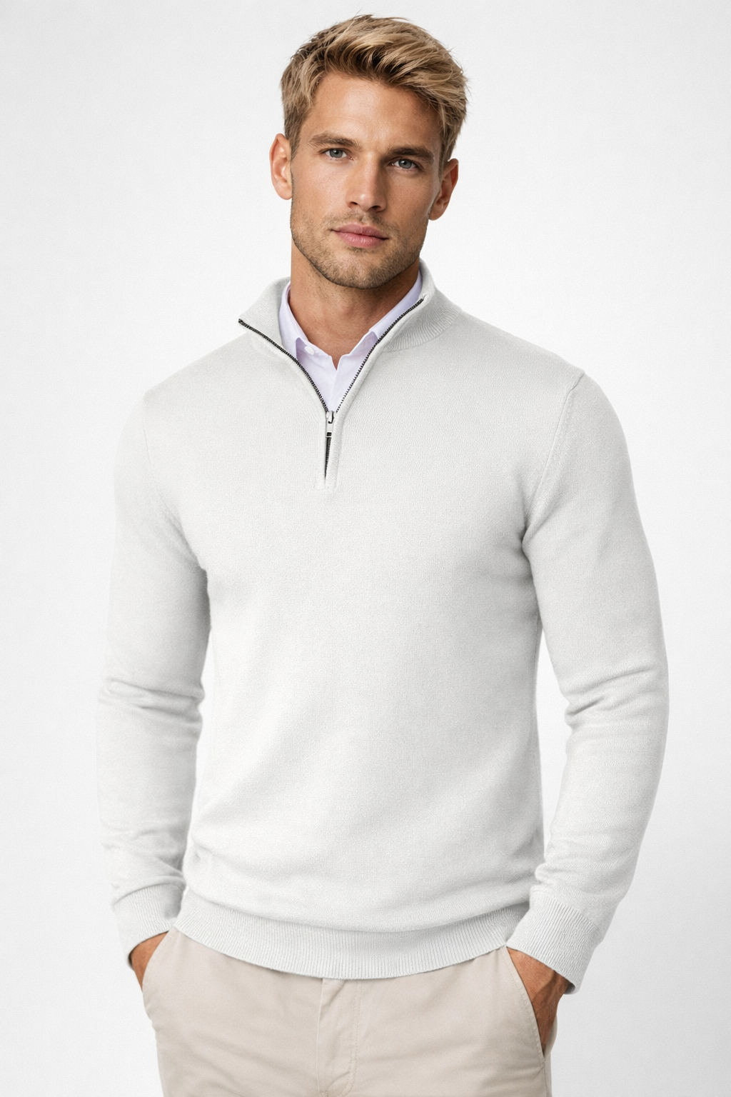 Oliver | Herren Halbzip Strickpullover