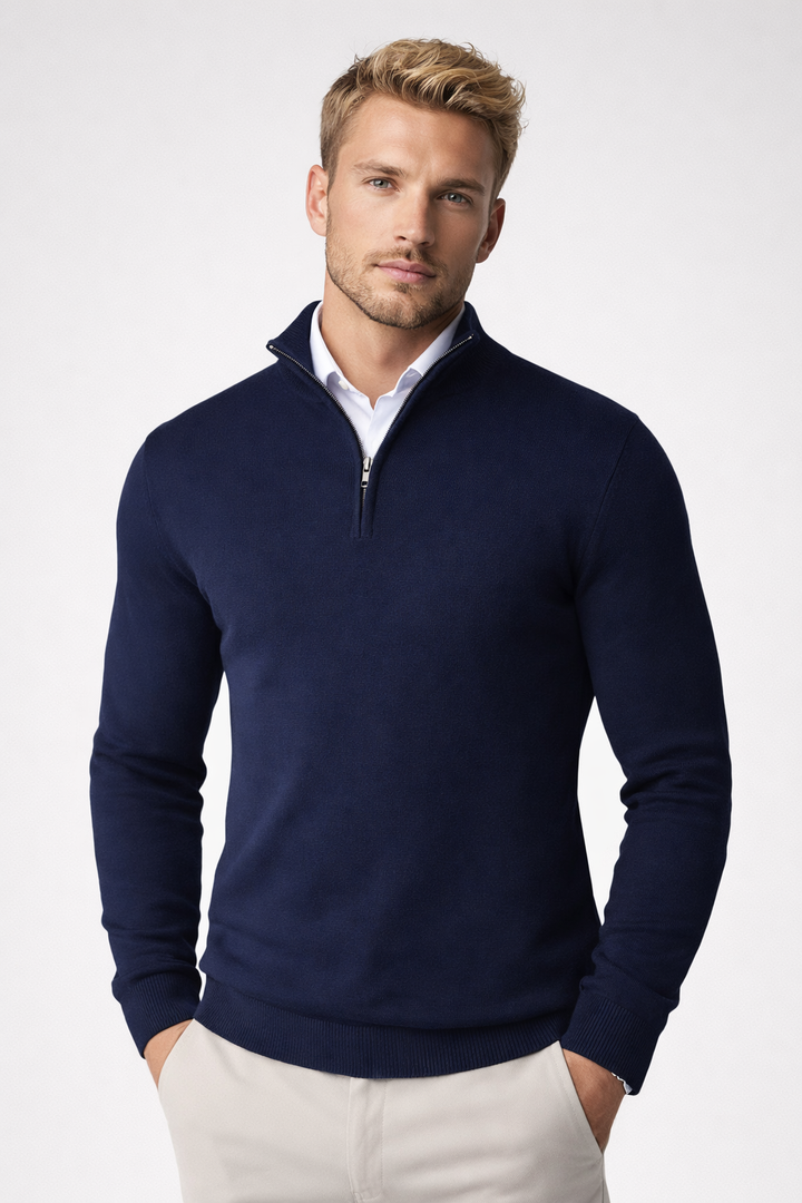 Oliver | Herren Halbzip Strickpullover