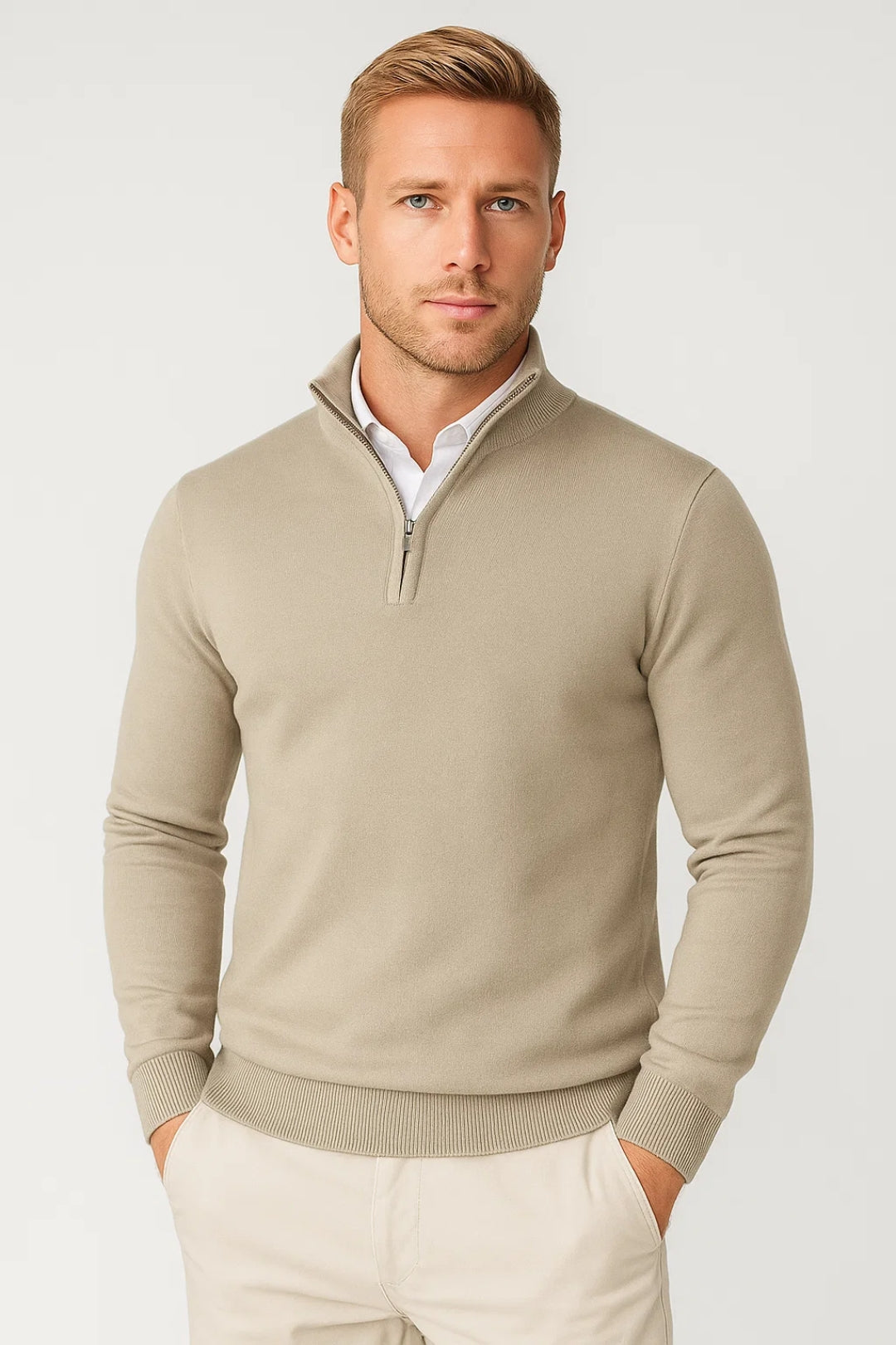 Oliver | Herren Halbzip Strickpullover