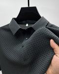 Oskar | Herren Strukturiertes Kurzarm-Poloshirt
