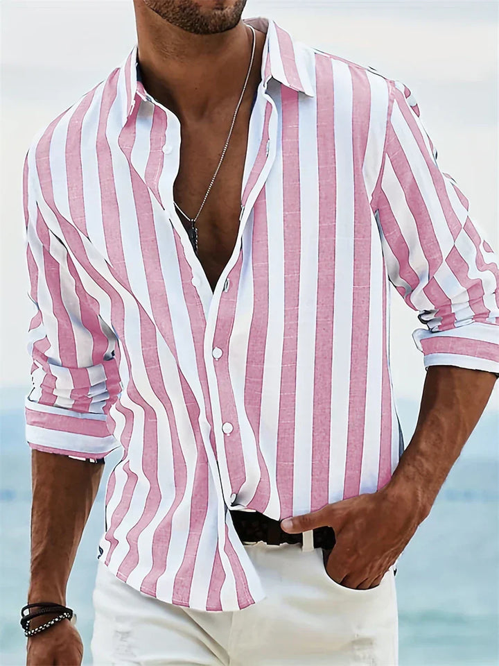 Peter | Herren gestreiftes Relaxed-Sommerhemd