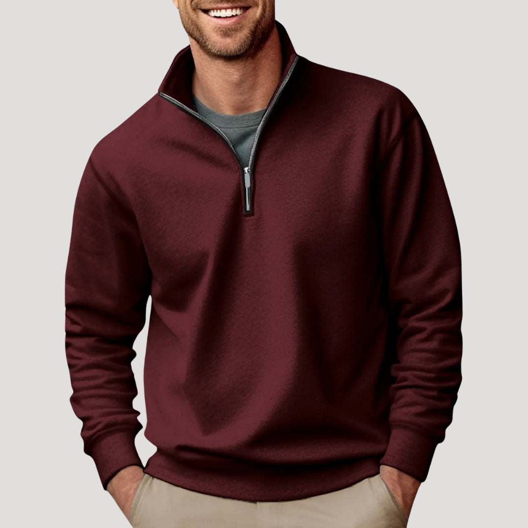 Philipp | Herren Klassischer Viertelzip Pullover