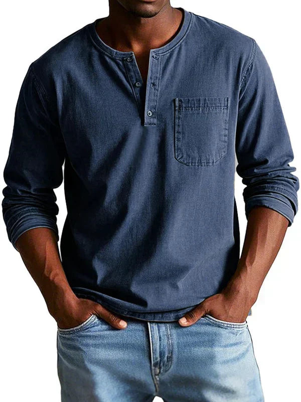 Philipp | Herren Langarm Henleyshirt lässig