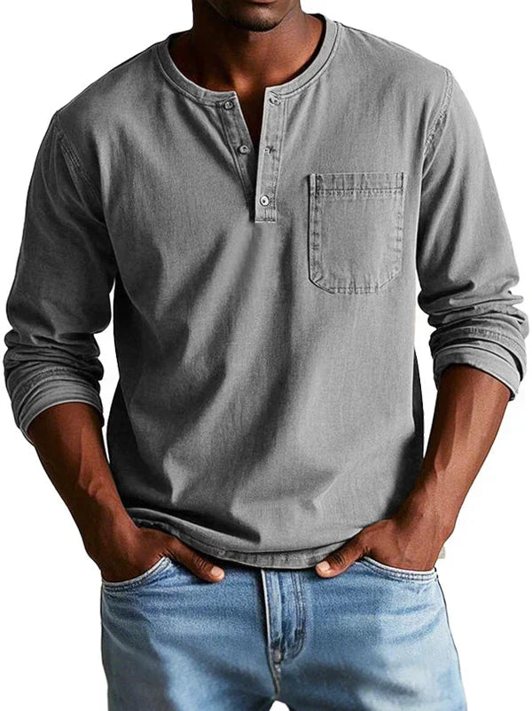Philipp | Herren Langarm Henleyshirt lässig