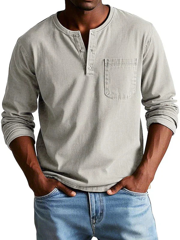 Philipp | Herren Langarm Henleyshirt lässig