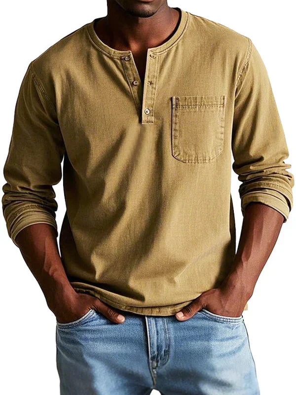Philipp | Herren Langarm Henleyshirt lässig