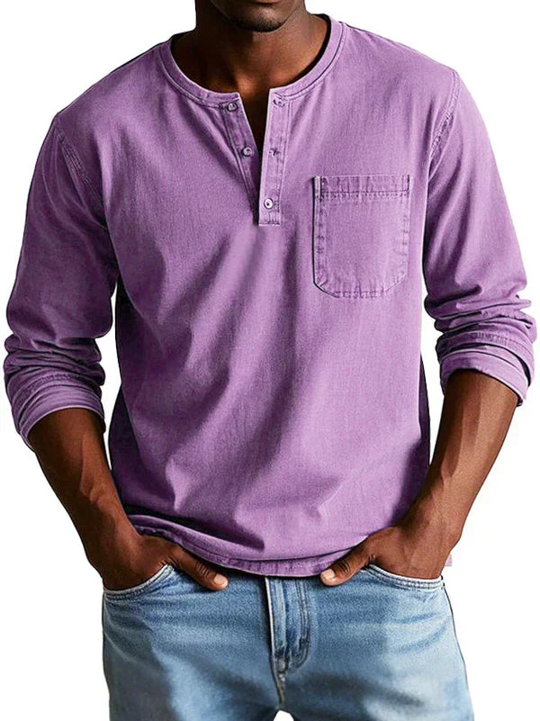 Philipp | Herren Langarm Henleyshirt lässig