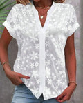 Poppy | Damen Verspielte Spitzen Sommerbluse