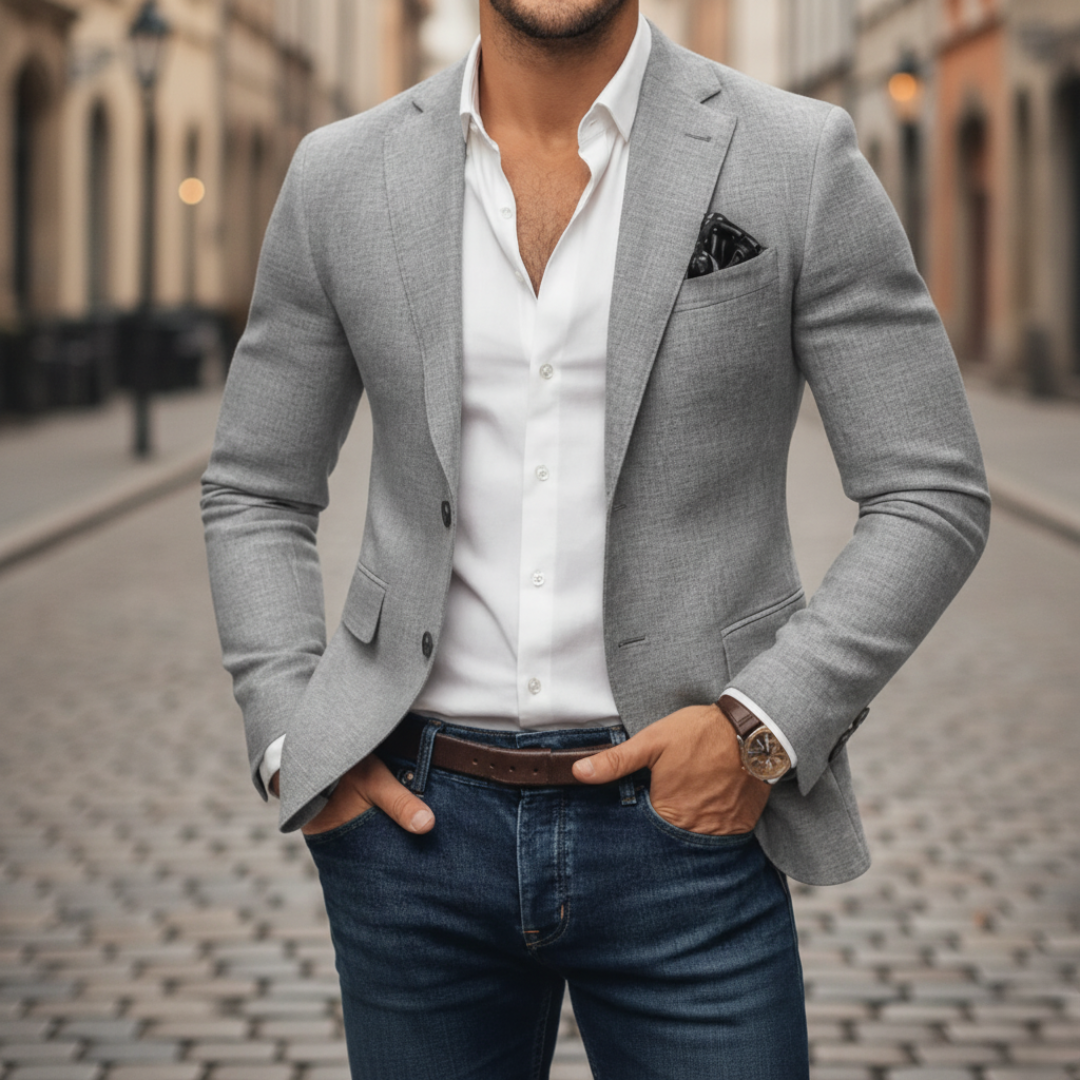 Raffael | Herren Slim Fit Sakko Einknopf Blazer