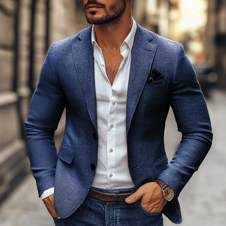 Raffael | Herren Slim Fit Sakko Einknopf Blazer